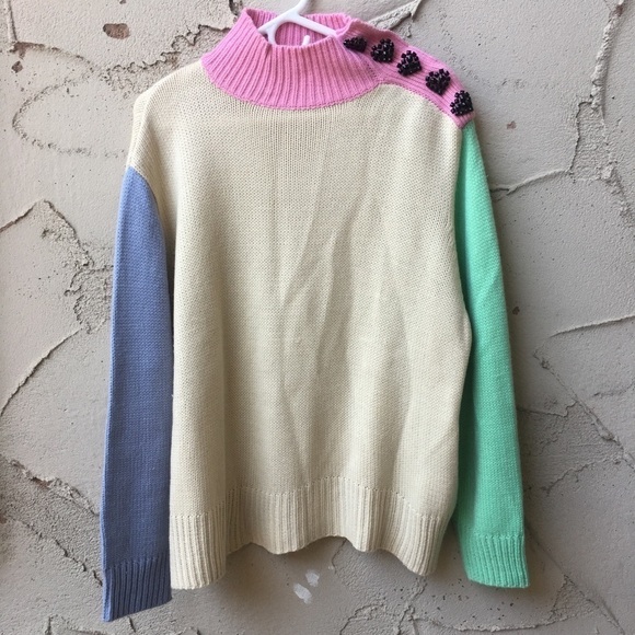 RARE Olivia Rubin Lyla High Neck Sweater Size L - Picture 7 of 9